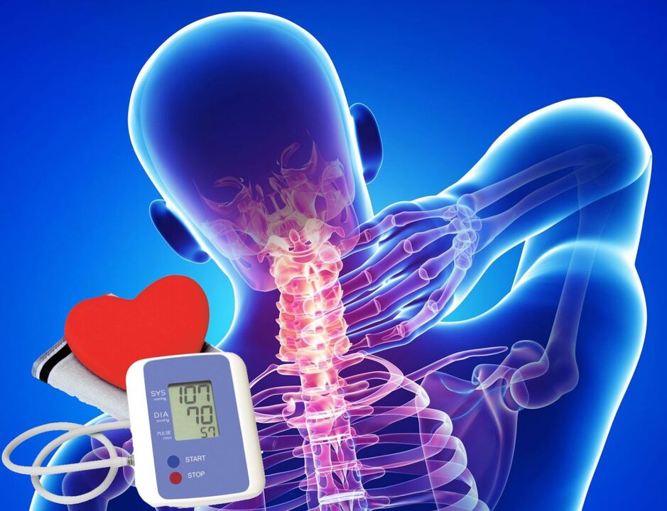 Banco de pressão arterial para osteocondrose cervical